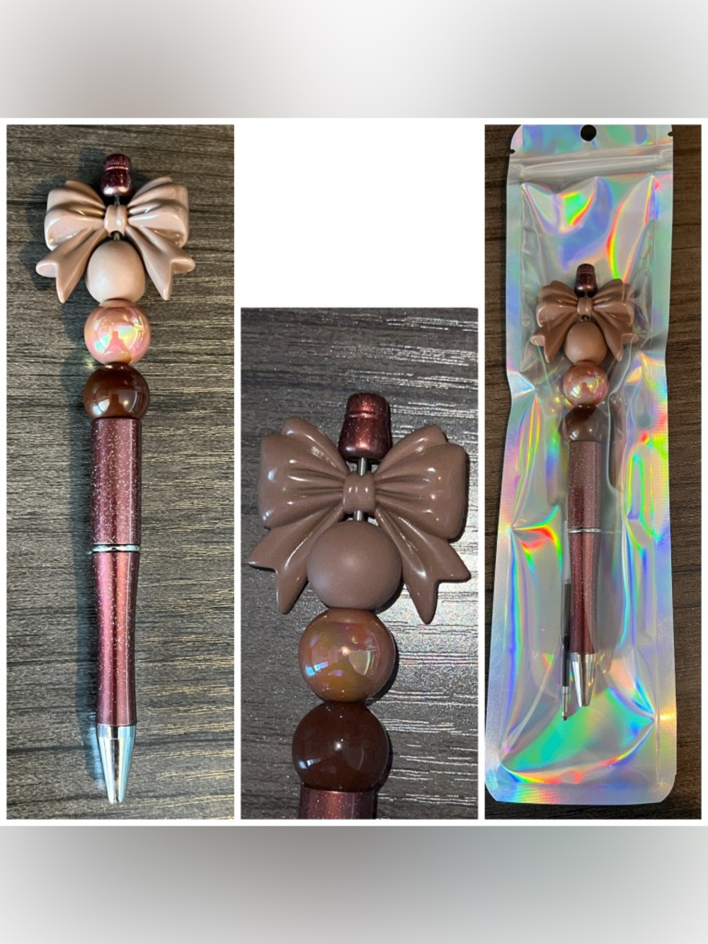 Bow beaded pen